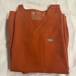 Figs set Terricotta Catrina one pocket scrub top Zamora 2.0 high waisted pants